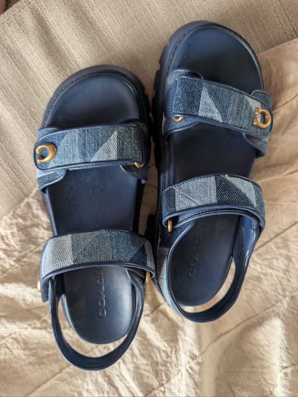 Coach Brynn Patchwork Platform Sandal - Picture 2 of 11